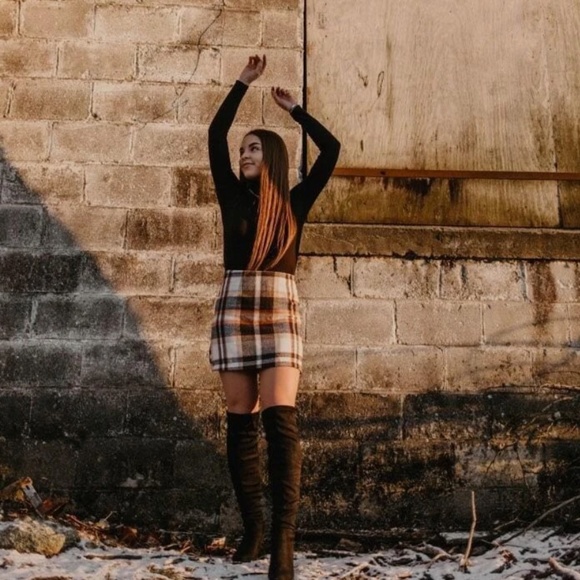 Plaid Mini Skirt High Waisted - Picture 14 of 16